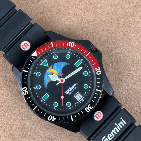 Vintage Wilson/Gemini Moon Phase sports watch - Picture 6 of 10